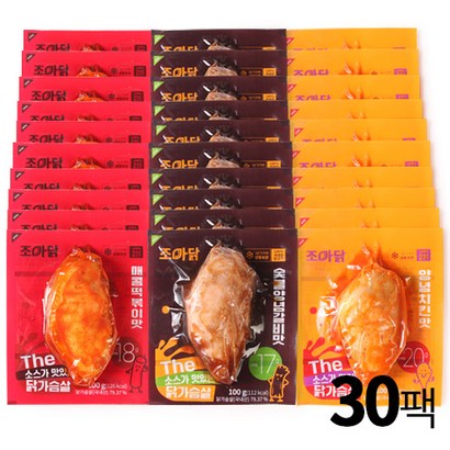 조아닭 THE 소스가 맛있는 닭가슴살 3종 혼합