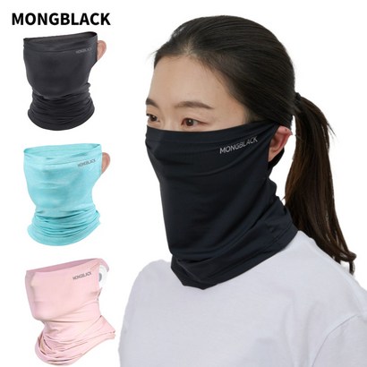 몽블랙 쿨링 스포츠 마스크 자외선차단 골프 숨쉬기편한 베이직 ST1