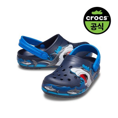 크록스 슈즈 크록스공식 키즈 FL SHARK LIGHTS CLOG K NAVY 21SKCL207070 리뷰후기