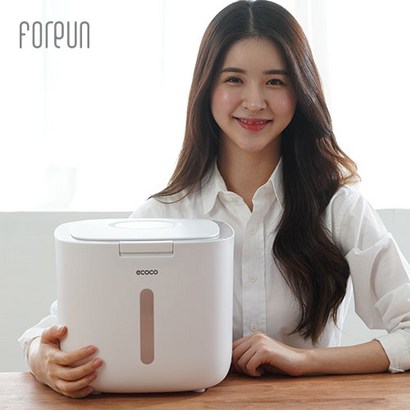 포른 방습 방충 3중 밀폐 원터치 쌀통