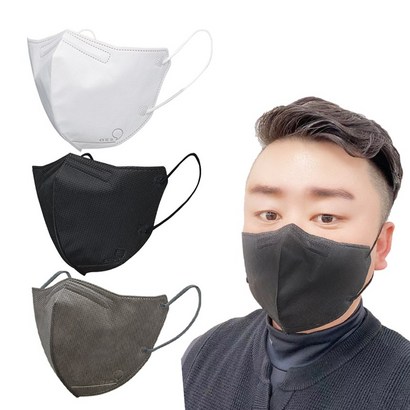 KF94 맘편히 새부리형 100매 특대형 성인용 초등학생용 마스크 3종 화이트 블랙 얼큰이 숨쉬기편한 귀편한