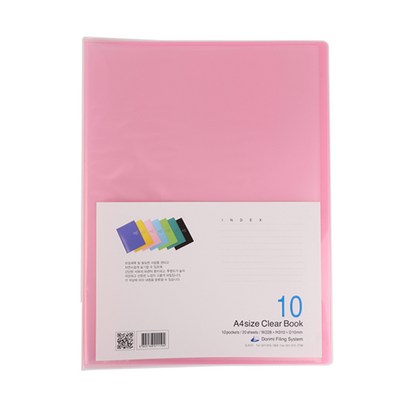 플러스샵 10매 클리어화일 A4 5색상 고투명
