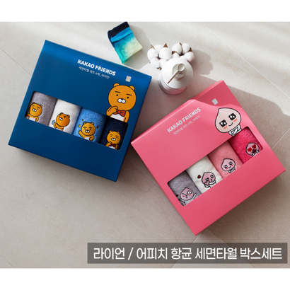 무한타올 카카오프렌즈 자수 세면 타월 면사