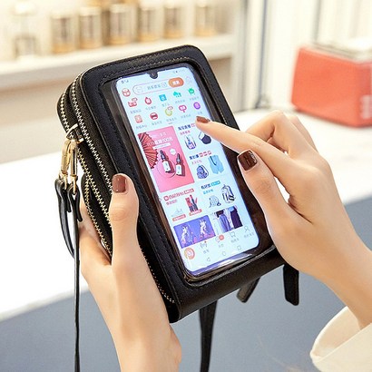 엔템 터치 미니핸드폰가방 폰크로스백 휴대폰크로스백