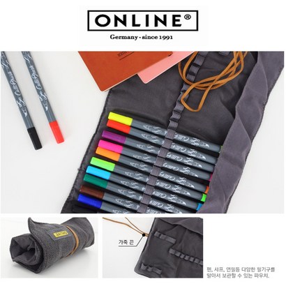 ONINE 파우치필통 98252 파우치 패브릭필통 두루말이필통 필통파우치