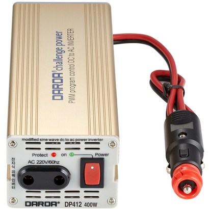 국산 차량용 디지털 인버터 D412 DC12 AC220V 400W {시가잭소켓 연결방식}