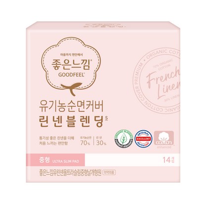좋은느낌 유기농 린넨블렌딩 울트라날개 중형