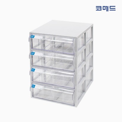 코메드 D-601-4멀티박스 4칸 투명서랍장