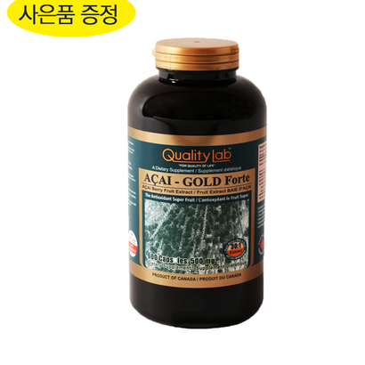 퀄리티랩 아사이 골드 포르테 600 캡슐 30배 고농축 항산화 영양제 캐나다