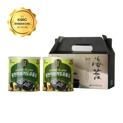선물세트 국내산 광천 해달음 아보카도유 돌김 캔김