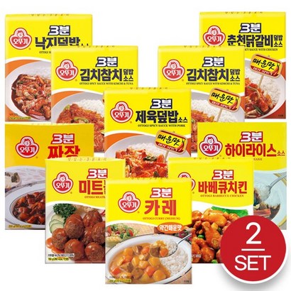 오뚜기 3분 소스 9종 10개입 단짠매콤맛