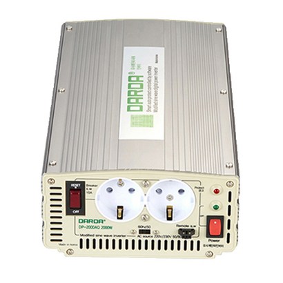 DARDA 차량용 인버터 D-2000AQ 배터리 DC 12V 2000W 2kw 다르다 피앤케이하이테크 2k국산정품 자동차용 안전인증