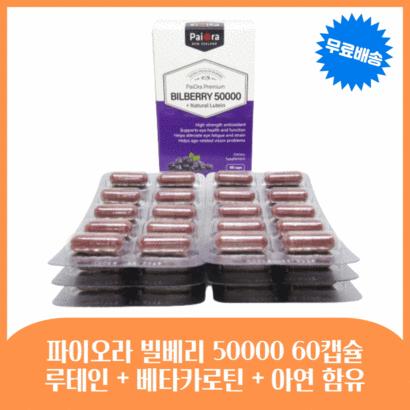 프리미엄 빌베리루테인 분말 캡슐 시중 가장높은 고함량 눈 영양제