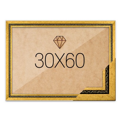 보석십자수액자 30x60 고급형 그레이스 다크골드