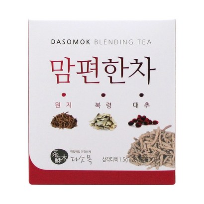 다소목 맘편한차 원지 복령 대추 20티 티백