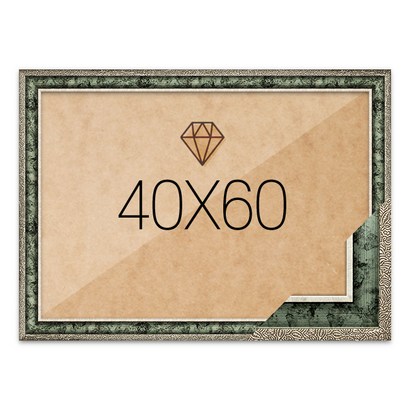 보석십자수액자 40x60 고급형 앤틱그린