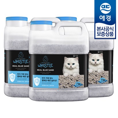 휘슬 리얼블루 고양이 모래 무향 용기 리뷰후기