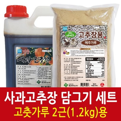 고추장용 메주가루 사과 조청