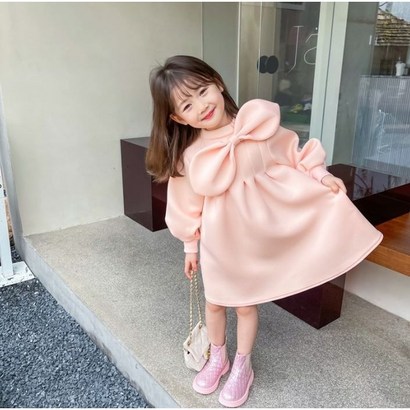 여아유아 아동 핑크 촬영 자매 등원룩 생일파티 레플리본원피스