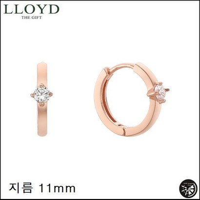 로이드 14K 18K od 지름 데일리 스톤 2 원터치 귀걸이 T로이드 OFK