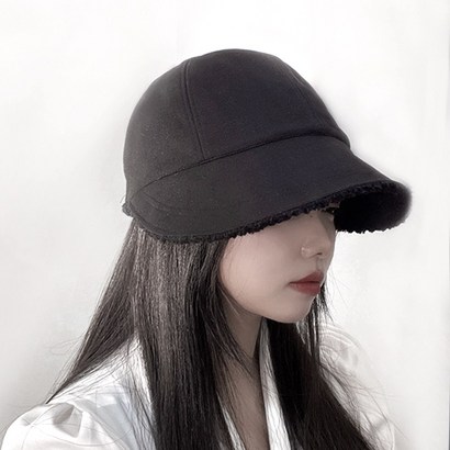 믹스어블 따뜻한 겨울 챙넓은 양털 볼캡 방한모자 패션 모자 얼굴 작아지는 모자