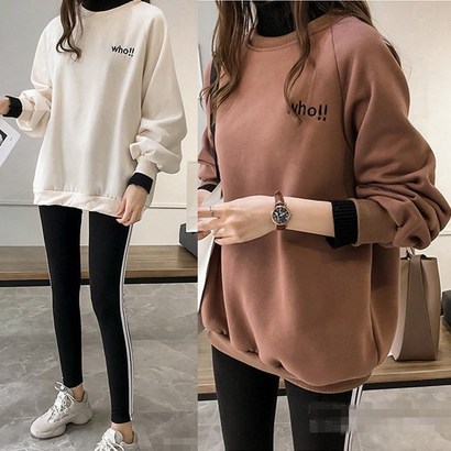 RSOEZO RSOEZO폴라 맨투맨 레이어드 기모 여성의류 데일리룩
