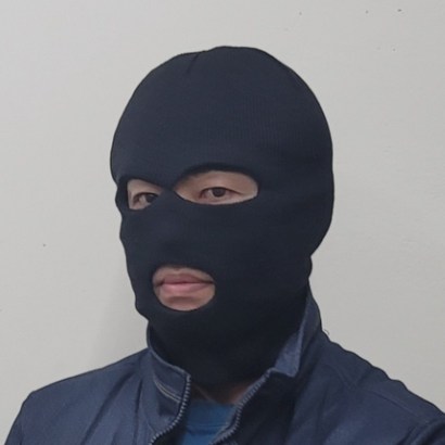 복면마스크 방한용 니트 도둑복면 블랙