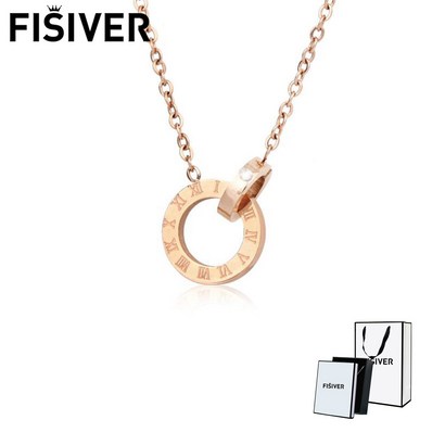 FISIVER 패션목걸이 티타늄 스틸 쇄골 목걸이 X266