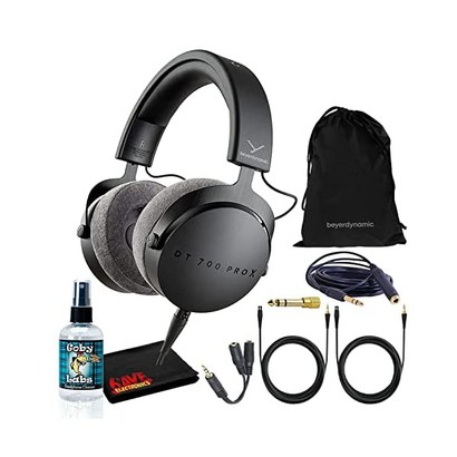 DT 700 ro폐쇄형 스튜디오 헤드폰 번들 분리형 케이블 분배 확장 및 6AVE 클리닝 포함 beyerdynaic