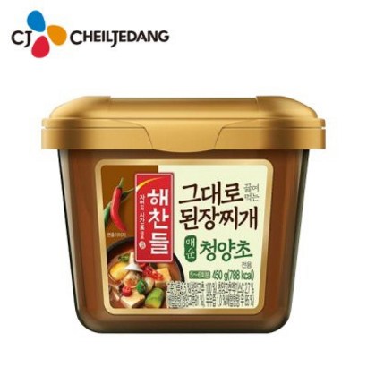 해찬들 그대로 끓여먹는 된장찌개 매운 청양초 전용 된장