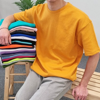 토니어스 특양면 오버핏 스판 반팔티셔츠 L-5XL 빅사이즈까지 리뷰후기
