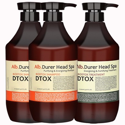 바이오디톡 헤어케어 DTOX 손상모 클리닉 선물세트 대용량 샴푸 2개트리트먼트 1개