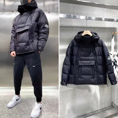 겨울 웰론 남성 캐주얼 더블집업 후드 패딩 점퍼 다운점퍼 아우터