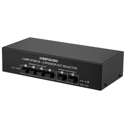 Lyneauaio 4 입력 2 출력 증폭기 스피커 스위치 스플리터 비교기 300W 음질 손실없이 채널 당 300W 리뷰후기