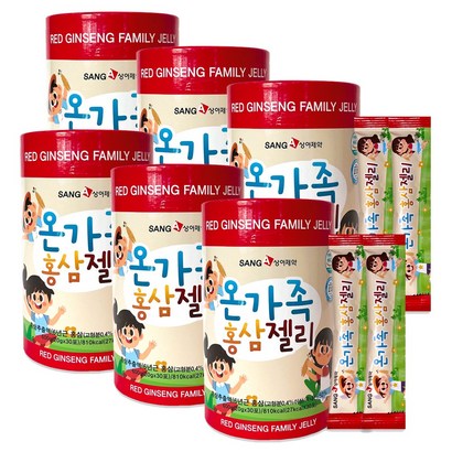 상아제약 온가족 홍삼젤리 홍삼의효능 어린이 키즈 홍삼 180포 6개월분