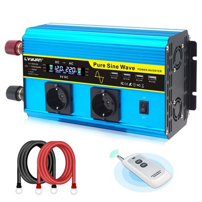 VYUAN 순수정현파 인버터 블루 파워 220V 차량용 2000W&8000W