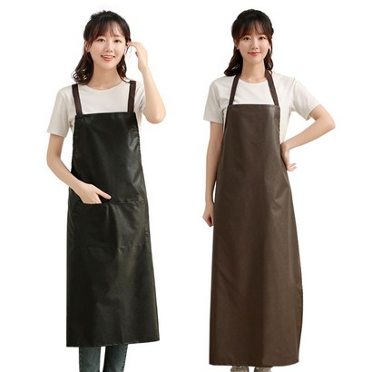 비투비돔 방수 앞치마 주방 미술 작업용 롱 원피스
