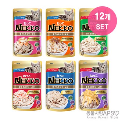 네코 참치토핑 파우치 6종 콤보 x2 12개 단품 단품