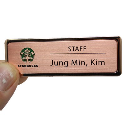 보광산업 24k핑크메탈명찰 동판부식명찰 핑크명찰 금속명찰제작