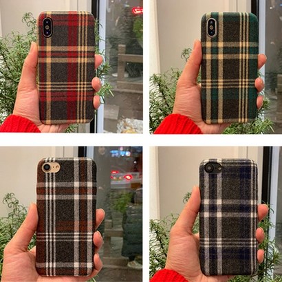 갤럭시노트8 N950 NOTE8 패브릭 체크 데님 겨울전용 휴대폰 케이스