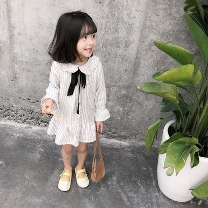 크리스탈하우스 스트라이프 블랙리본 원피스 리뷰후기