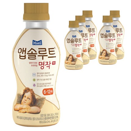 앱솔루트 엄마가 만든 프리미엄 명작 액상 분유 2단계 6-12개월 240ml x 6p + 니플, 6개입, 1세트