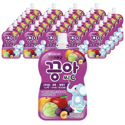 아이배냇 끙아 과일야채주스 80ml, 씨, 30개입