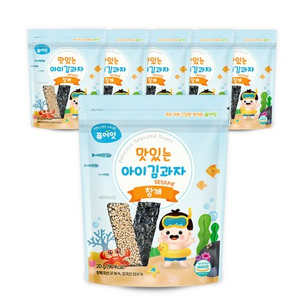 퓨어잇 맛있는 아이김과자, 참깨, 6개