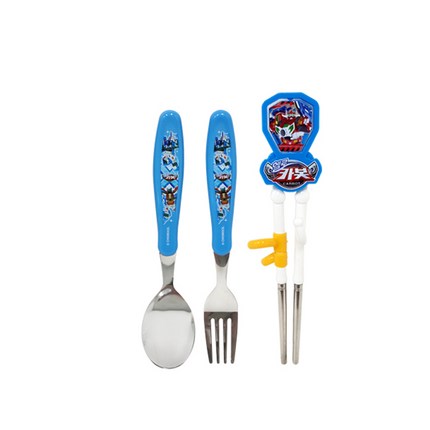 르번 카봇 교정젓가락 + 숟가락 + 포크, 혼합색상, 1세트