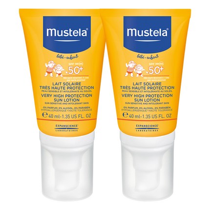 무스텔라 베리 하이 프로텍션 선 로션 SPF50+, 2개, 40ml