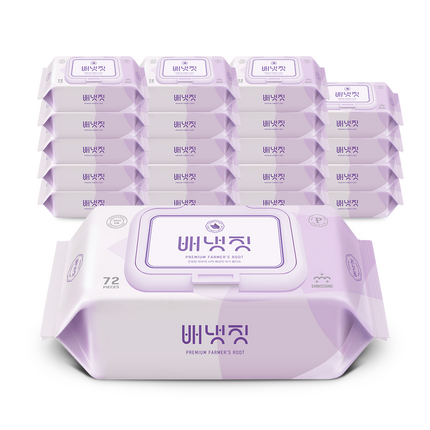 배냇짓 저자극 아기물티슈 프리미엄 루트 72매 캡형 20팩