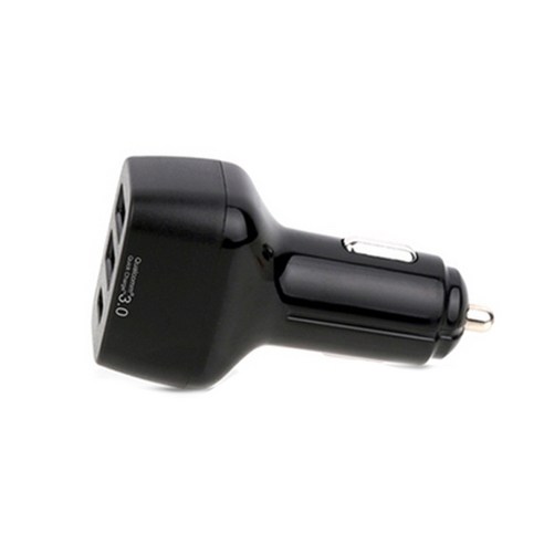 넥스트 USB 3포트 퀄컴 퀵차지 3.0 차량용 고속충전기 NEXT-1408QTC, 블랙