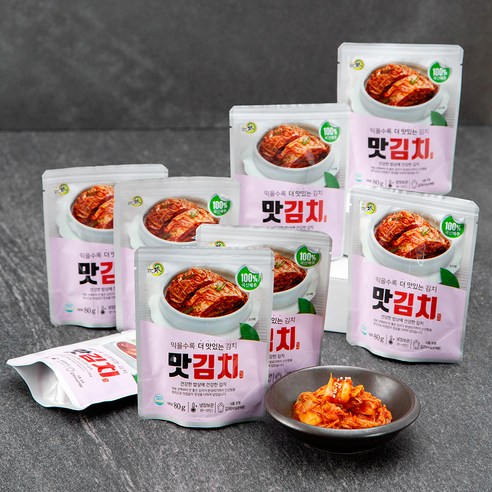 일미식품 맛김치, 80g, 8봉