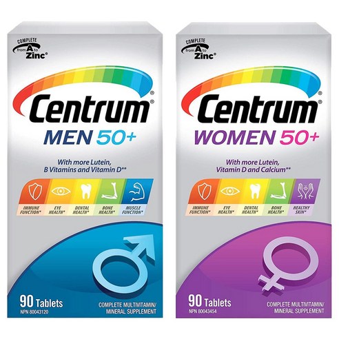 CENTRUM 캐나다 센트룸 실버맨&a;실버우먼 멀티 종합비타민 90정-2병 리뷰후기